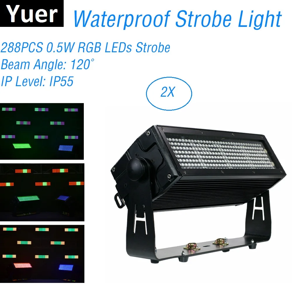 

Waterproof 288 LEDS RGB LED Wall Wash Light DMX 512 Control Dj 105W LED Strobe Light LED FlashLight Disco Light Music show luzes