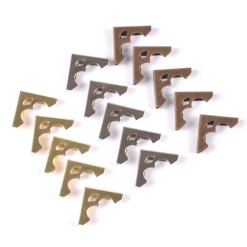 50pcs 16x16mm Antique Metal Book Scrapbooking Notebook Albums Menus Folders Corner Protectors Bronze Tone C3053