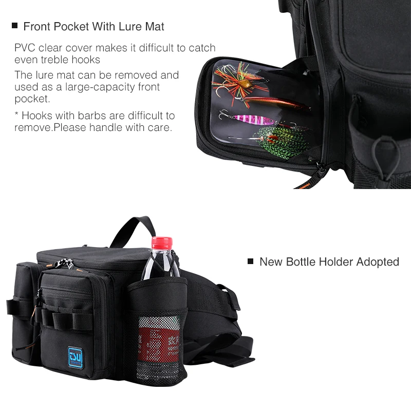 TSURINOYA Multifunction Fishing Bag RX1911 Large Capacity Waist