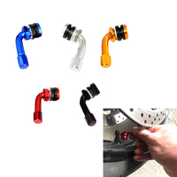 Motorcycle Tyre Valve Extension 90 Degree for Motorcycle Motor Car Tire Stems Black CNC Aluminum