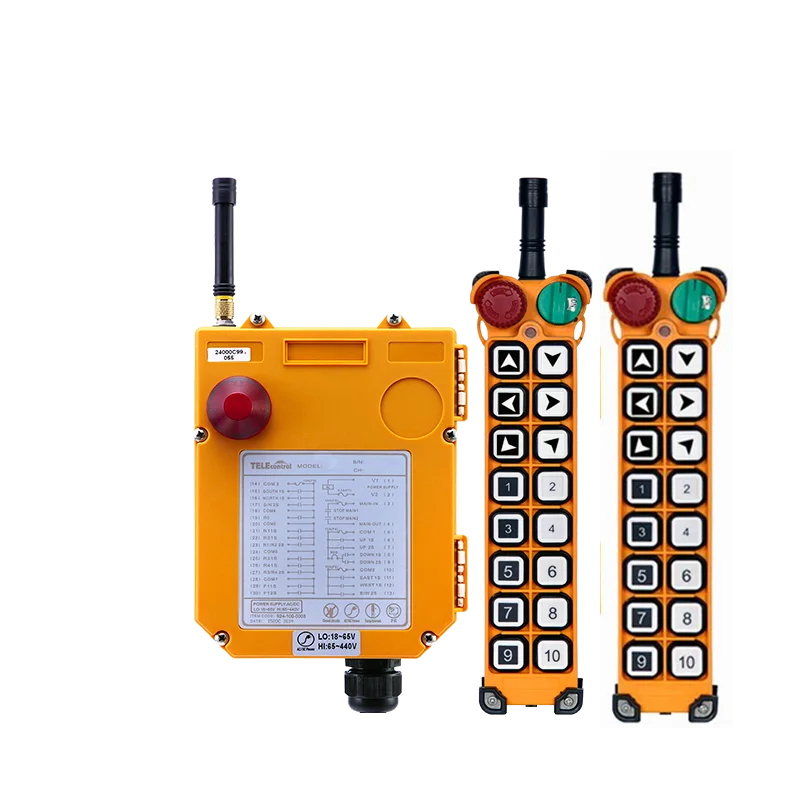 36V 220V 380V AC Industrial Hoist Crane Remote Control F27-16S 16 Single Speed Buttons Lift Crane 2 Transmitters 1 Receiver