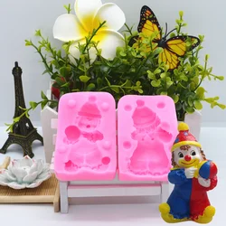 3D Clown Shape Silicone Mold Resin DIY Chocolate Cake Candy Dessert Fondant Moulds Baking Decoration Tool Kitchenware