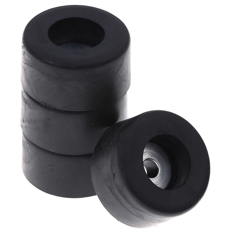 4pcs Durable Black 38mm x 19mm Large Case Speaker Cabinets Rubber Feet Damper Pad Base