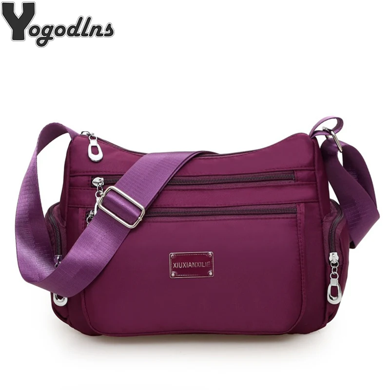 Women Casual Bolsos Messenger Bag Waterproof Nylon Shoulder Bag Large Capacity Mom Handbags Tote Crossbody Pack sac a main Purse