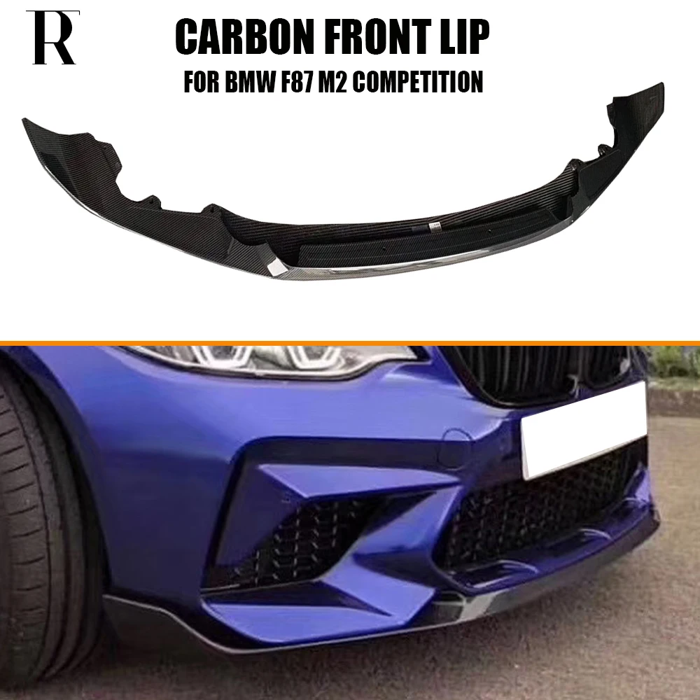 

M2 Carbon Fiber Front Bumper Chin Lip for BMW F87 M2 Competition Bumper Only 2016 UP