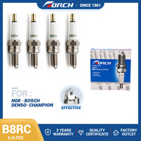 New Set 4pcs/6pcs TORCH Spark Plug Compatible Candle CR8E stk 1275  4302 XS4303 for UR2CC Champion 8698 G59C Denso 5734