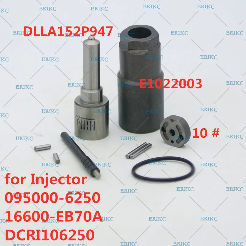 095000-6250 16600-EB70A DCRI106250  Injector Repair Kits Nozzle DLLA152P947 10#  Injection Parts 16600EB70A for TOYOTA Nissan