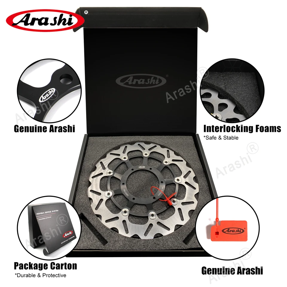 Arashi For KAWASAKI ZX10R 2004 -2007 CNC Floating Front Brake Disc