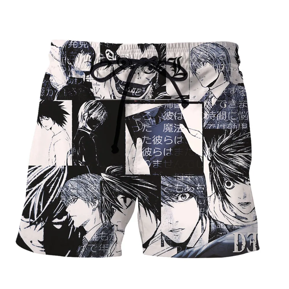 CLOOCL Men Shorts Death Note Anime 3D Print Unisex Beach Shorts Casual Streetwear Harajuku Style Fitness Shorts Drop Shipping