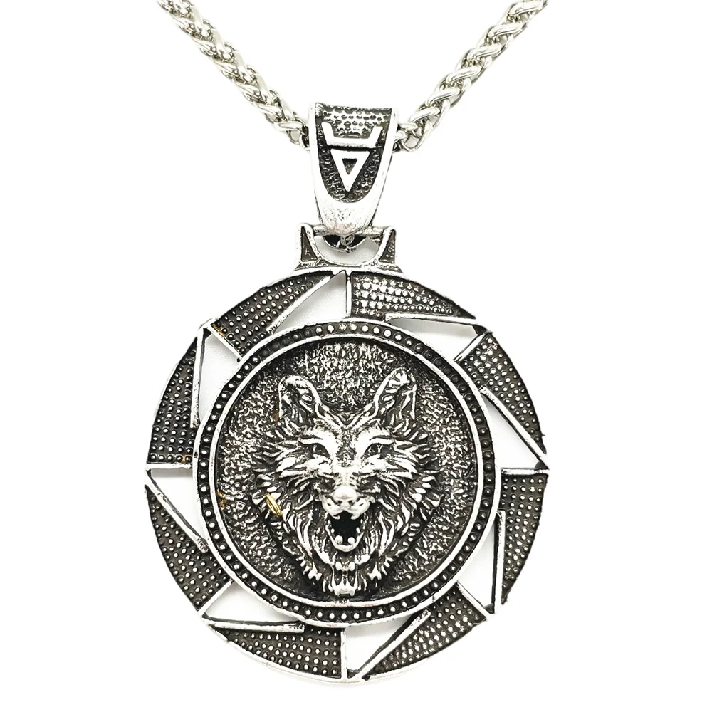 Slavic Kolovrat Veles Symbol Clasp Pendant Viking Wolf Amulet And Talisman Jewelry Necklace Dropshipping