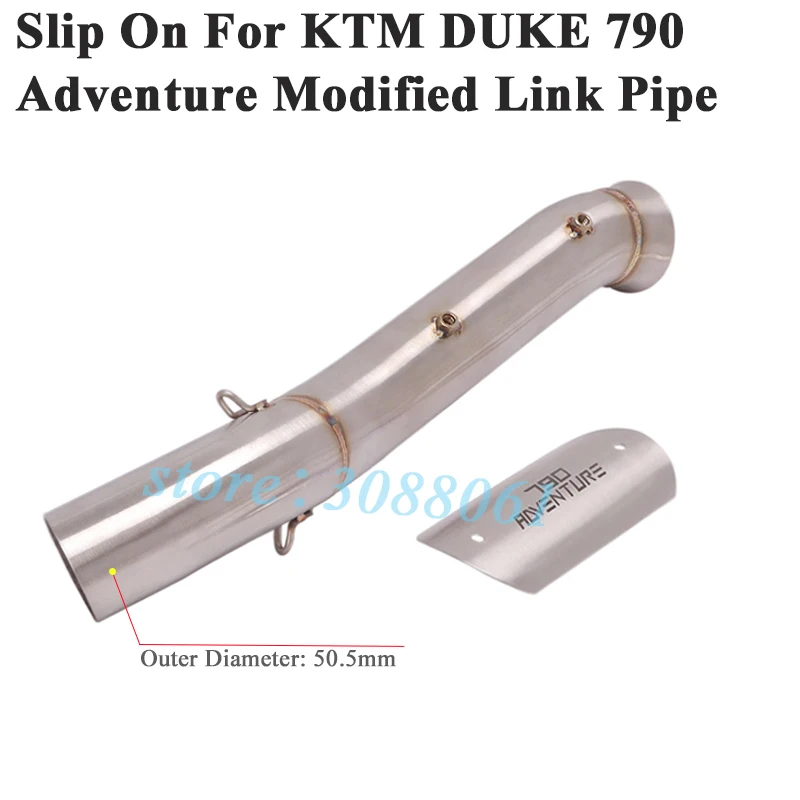 Slip On For KTM790 KTM890 ADV DUKE 790 890 Adventure R 2020 2021 Motorcycle Exhaust Escape Modify Mid Link Pipe Connection 51mm