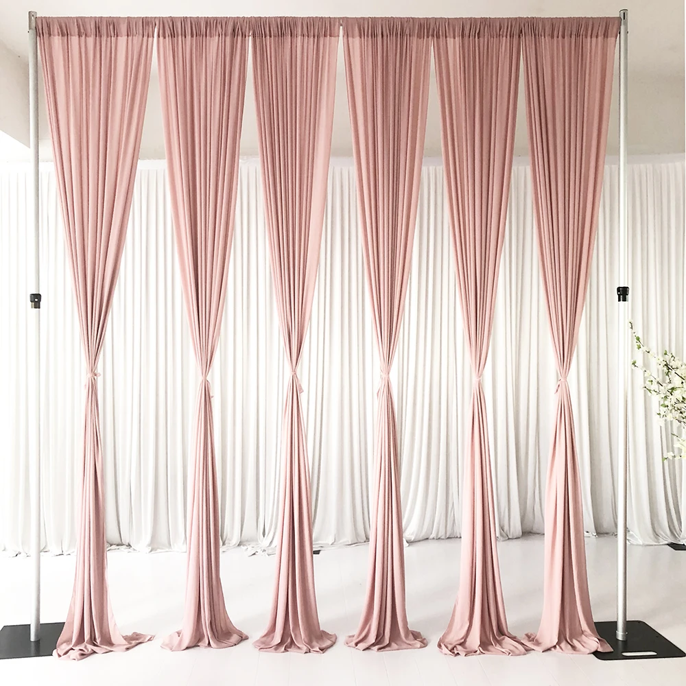 2010  December  New Design New Fabric  Hot Sale  Blush Pink Curtain  Drape  Wedding Backdrop