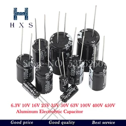 Aluminum Electrolytic Capacitor 6.3V 10V 16V 25V 35V 50V 63V 100V 400V 450V 10 47UF 100UF 220UF 330UF 470UF 680UF 1000UF 1500UF