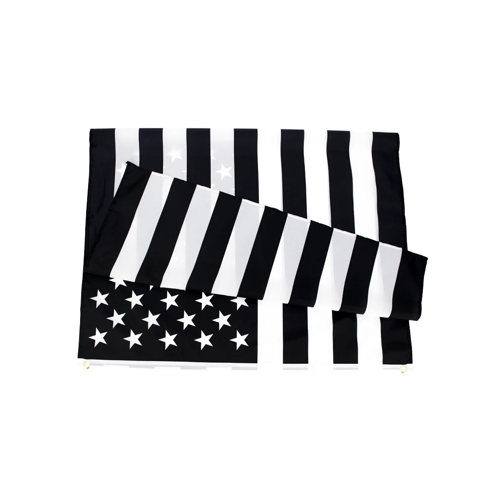 Xiangying 90x150cm Recession USA Black And White American Flag