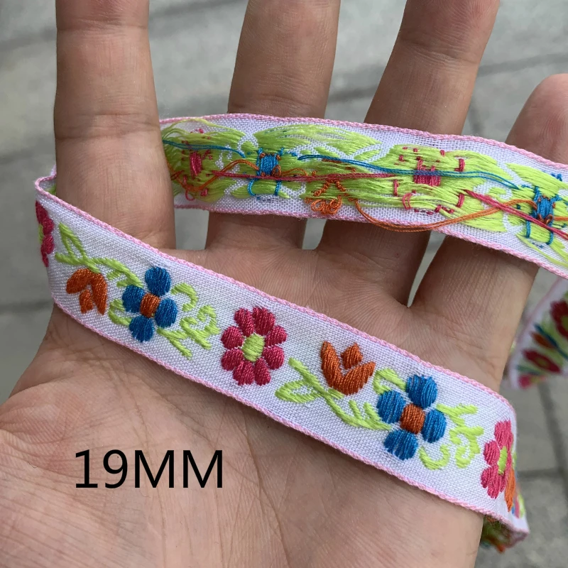 3 YARD DA 3/4 POLLICI 11-20MM Khaki Fiori Del Cuore Jacquard Fatti A Mano Nastro di Pizzo Coreano Fatto A mano Tornante accessori MJZDMH20081301