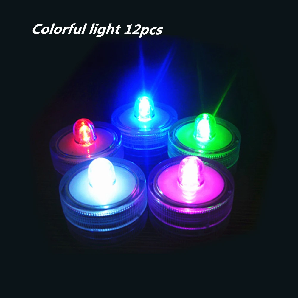 12 pz nuovo LED impermeabile candela luce serbatoio di pesce luce caffè bar candela festa banchetto di nozze candela elettronica impermeabile