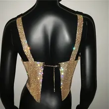 Rhinestones Party Crop Top #6