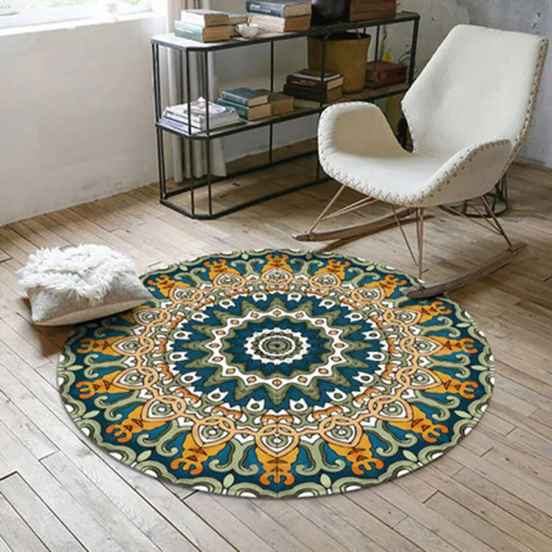 

Round Carpets Retro Nordic Living Room Bedroom Room Rug Coffee Table Home Simple Computer Swivel Chair Mat 카페트 коврик для ванной