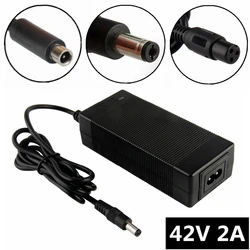 36V 2A Lithium Battery Charger For 42V 2A 10Series Li-ion Battery Pack Silent Charger DC 5.5*2.1MM Connector 3P GX12 Plug DC 8MM