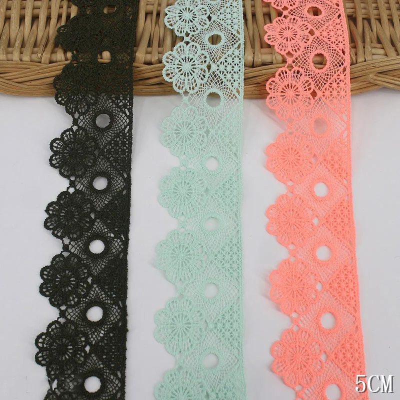 47Yds Lace Ribbon Army Green Lace Fabric Polyester Garment Accessories Clothes Accessories Hollow out Lace Trimmings For Crafts