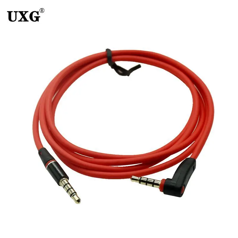 3.5mm Jack 4 pole Audio Cable 3.5 Male to Male Cable Audio 90 Degree Right Angle AUX Speakon Cable for Car Headphone MP3/4 Cord