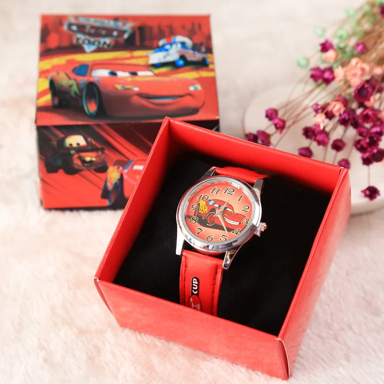 Disney Cars Kids Watch Cars Marvel Spiderman Toy Story Anime Figure Children Cartoon Quartz Watches Iron man Toys Gifts with Box