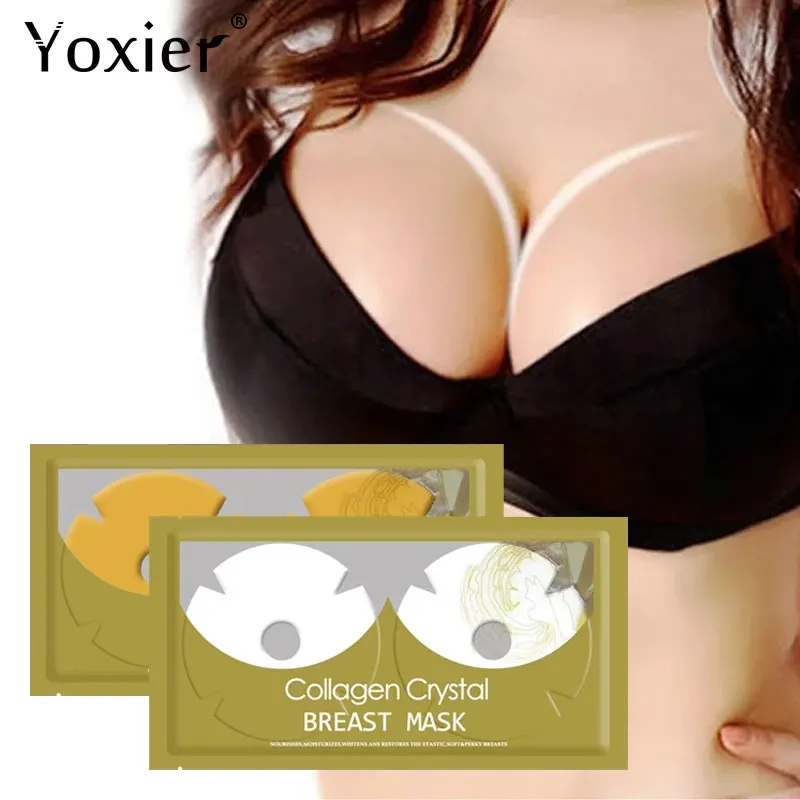 Collagen Crystal Breast Mask Deep Hydration Firming Plump Shiny Elastic Enlarge Arbutin Vitamin C Breast Care Skin Care 3PCS