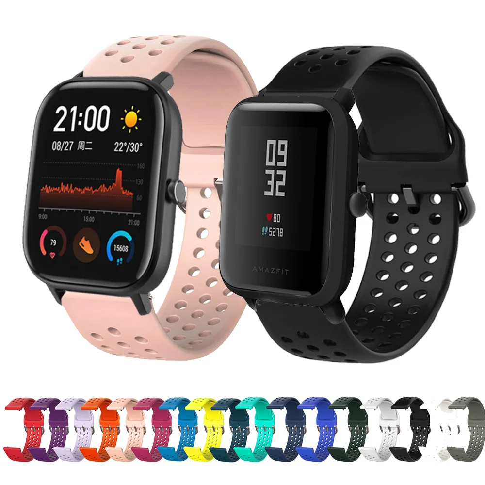20mm Silikon Armband für Huami Amazfit GTS 4 3 2 Riemen Ersatz Armband Armband für Huami Amazfit Bip Jugend/Bip Lite