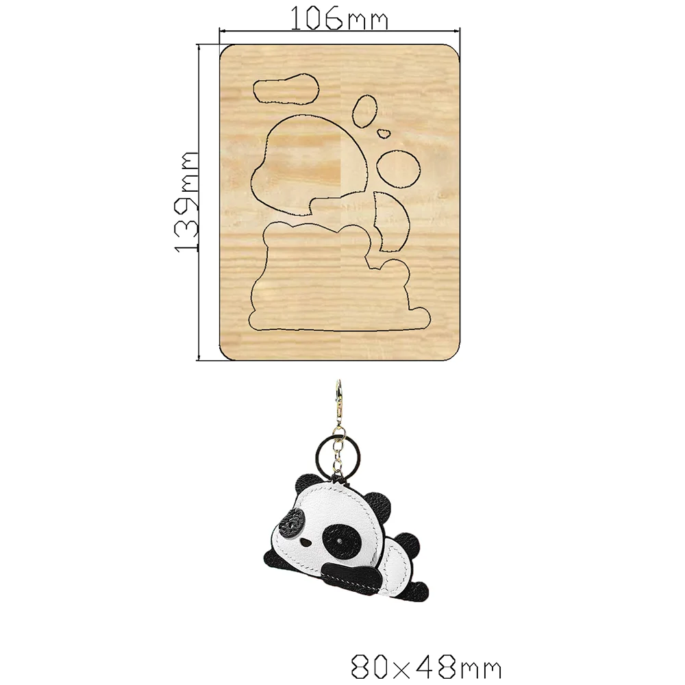 2021 nowa Panda keychain wykrojniki drewniane formy nadaje się do zwykłej maszyny do cięcia matryc na rynku