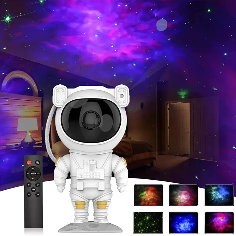 Astronaut Cloud Projector Light Starry Sky LED Night Light Dream Night Rotating Star Moon Remote Control Laser Atmosphere Lamp