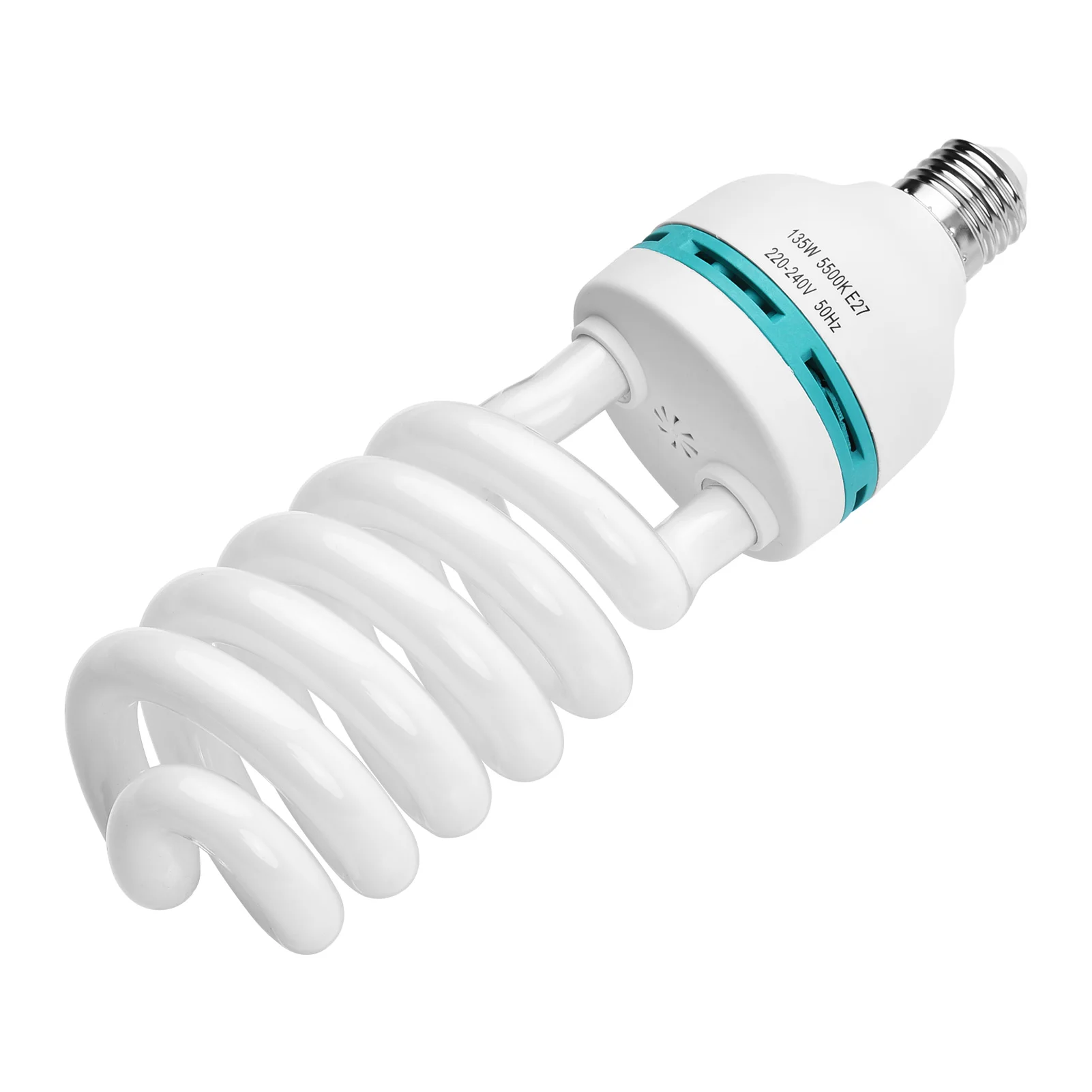 Andoer E27 135W spiralna żarówka światło fluorescencyjne 5500K światła dziennego CRI90 gniazdo energooszczędne 110V/220V do oświetlenia fotografia wideo