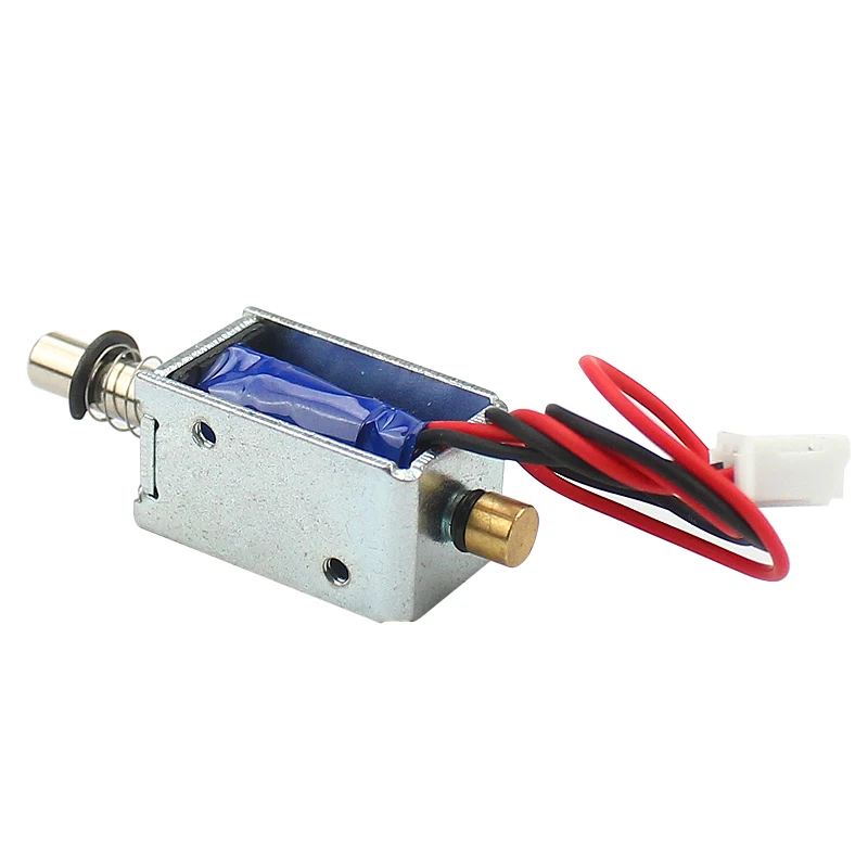 Solenoide eletromagnético de empurrar e puxar, pequena bobina solenoide de 4mm