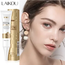 LAIKOU Snail Eye Cream Remove Wrinkles Anti-Aging Get Rid Dark Puffy Eye Bag Circles Niacinamide Whitening Nourish Eye Skin Care