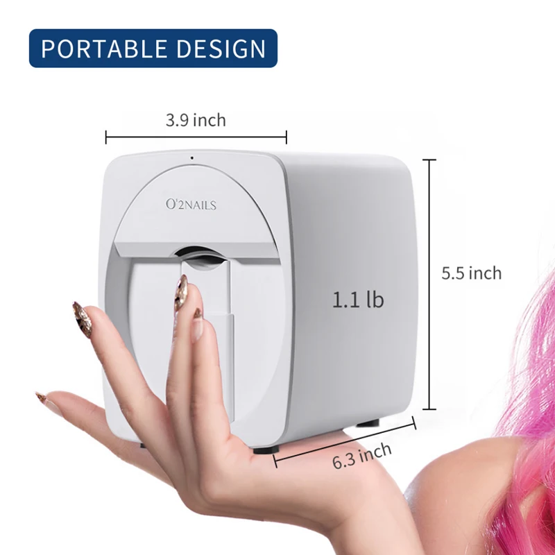 2024 best selling mobile nail printer machine CE 1 year warranty nail art printer free shipping nail art machine for home salons