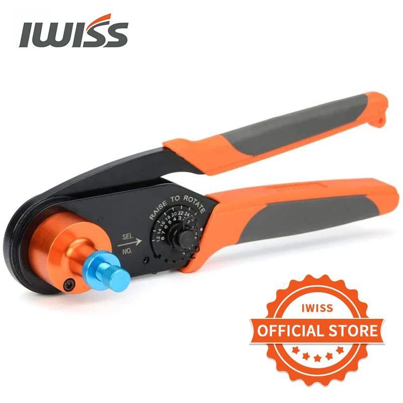 IWISS HDT-48-00 mini Crimping Tool crimper plier 12-26AWG for Size 14,16,20 Solid Contact Work with Deutsch Connectors