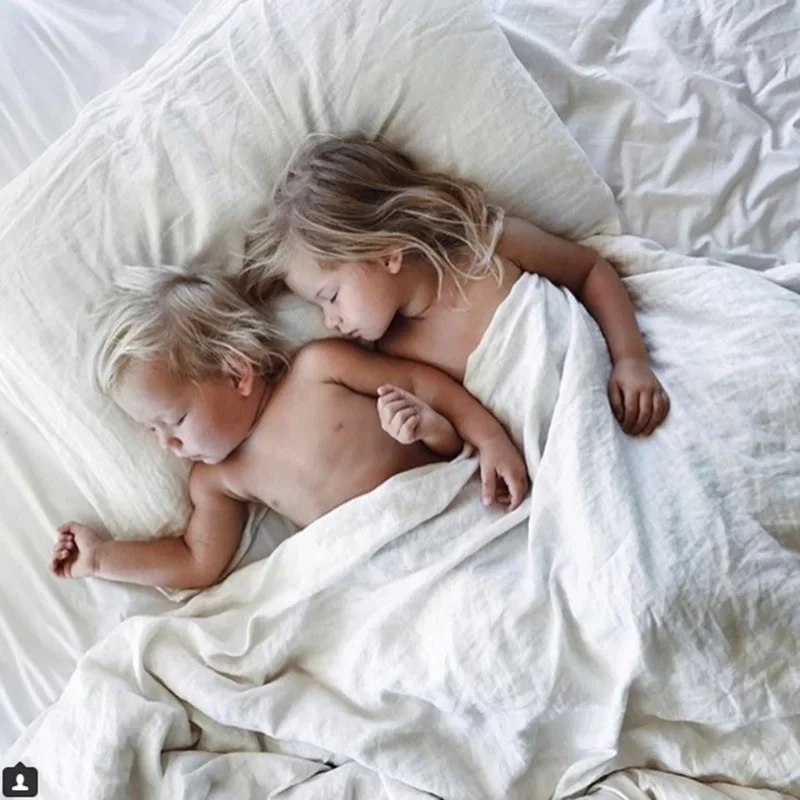 Pure Linen White Bowknot Duvet Cover Set, Soft Comforter Cover and Bowknot Pillowcases, Bed Set, Bedding Set for All season