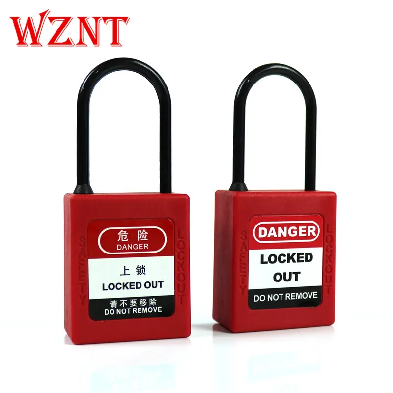 1PC NT-44P 38mm 4mm Thin Nylon Shackle Keyed Different Keyed alike Safety Lockout Padlock