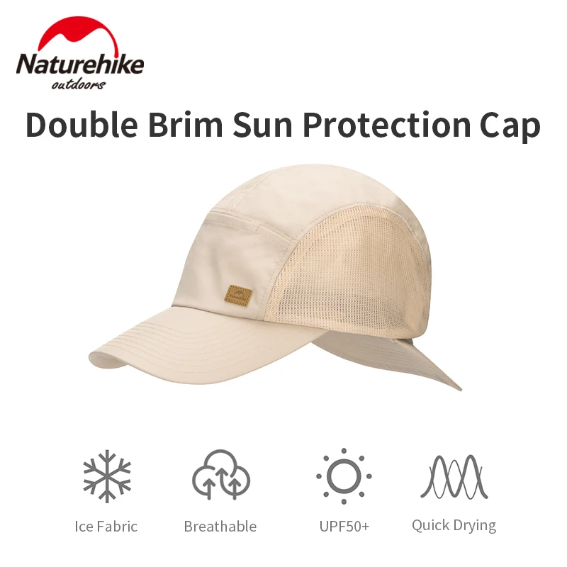 

Naturehike Double Brim Baseball Cap 83g Ultralight Sun Protection Sports Cap 7.5cm Long Brim Leisure Cycling Hat Woman/Man