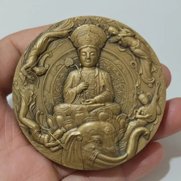 60mm Puxian Bodhisattva Emeishan bronze seal 2015