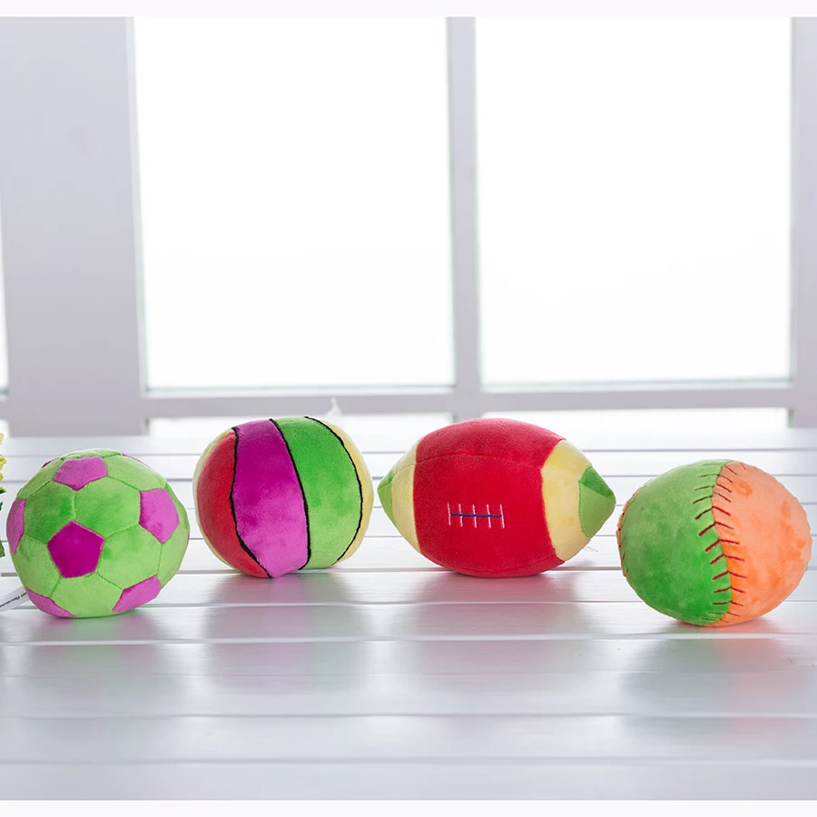 Juguete de peluche de aprendizaje y educación para bebés y niños, pelota colorida, anillo, sonajero, 0-1 año, fútbol, baloncesto, béisbol