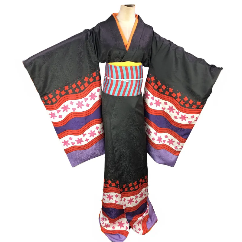 

Anime ONE PIECE Wano Nico Robin kimono Cosplay Costume Custom Made Halloween Costume