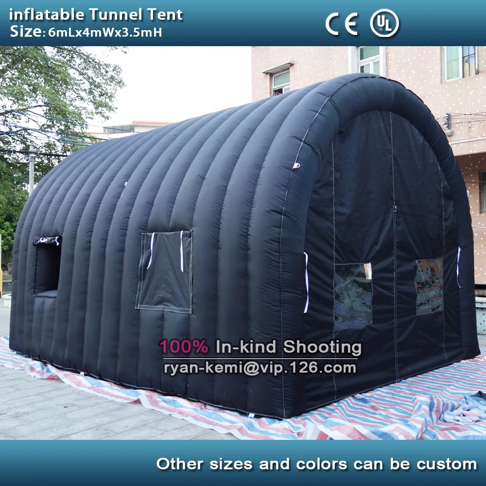 Tienda de campaña de desinfección, túnel inflable con puerta, ventana transparente para eventos, carpa de fiesta inflable, refugio de garaje para coche, 6m