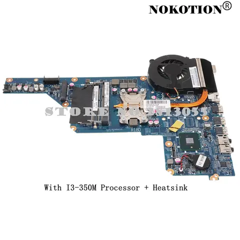 R18D 655990-001 For HP Pavilion G4 G6 Laptop Motherboard I3-370M With Heatsink Fan Fit For 649948-001 649950-001 655985-001