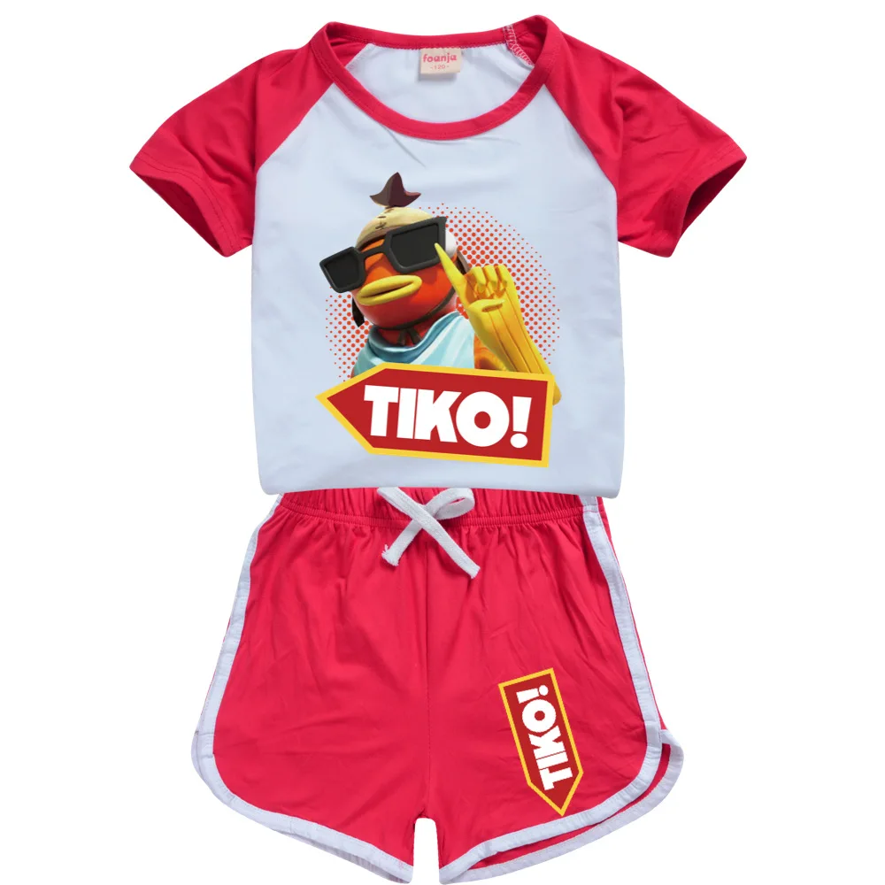 2021 Tiko Fishstick Summer Toddler Baby Boys Girls Suits Cotton Kids Outfits Children baby girl T-shirts Tops+Shorts Tracksuits