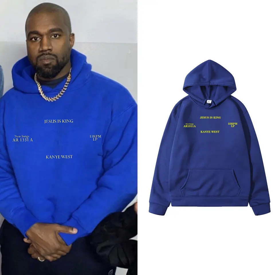 Man Pullovers Hoodies Jesus Is King Kanye West Vintage Autumn 