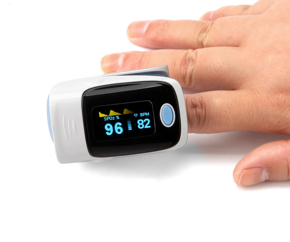 JYHealth Digital finger pulse oximeter OLED medical pulsioximetro SPO2 PR PI health alarm Fingertip oximetro de dedo with case