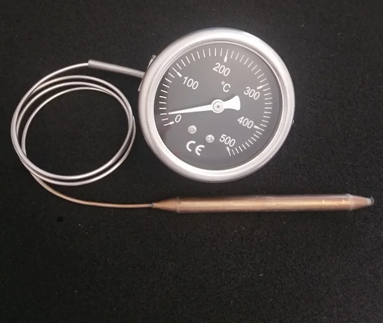 

Pizza stove stainless steel thermometer, pointer type temperature display, metal plate thermometer. High temperature resistance.