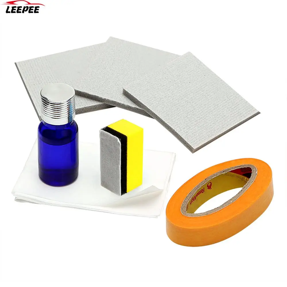 Car Headlamp Polishing Set Spotlight Polisher Motorcycle Headlight Restore Agent Repair Coating Sponge Caravan Auto Accessories