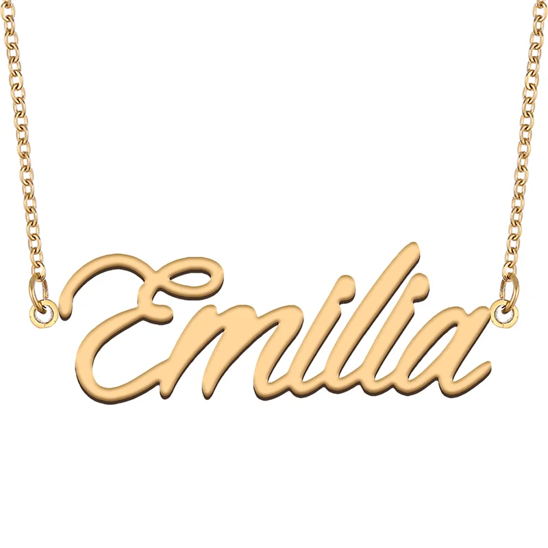 

Necklace with Name Emilia for His Her Family Member Best Friend Birthday Gifts on Christmas Mother Day Valentine's Day