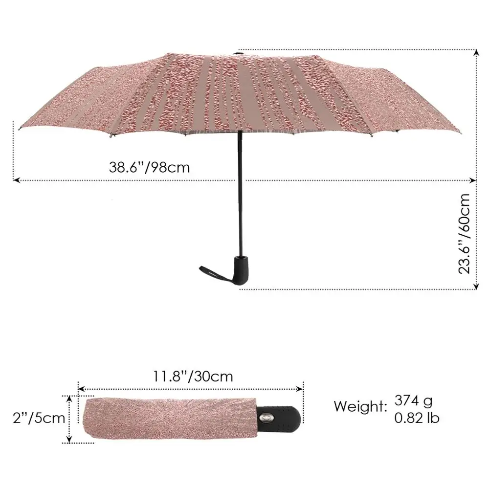 Stylish Metallic Glossy Texture Automatic Umbrella Rain Women Sun Protection Three Folding Umbrella Parasol Portable Parapluie